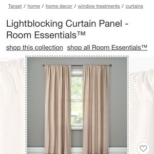 Two floor-length light blocking Target curtains